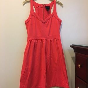 Cynthia Rowley Coral Racerback Skater Dress